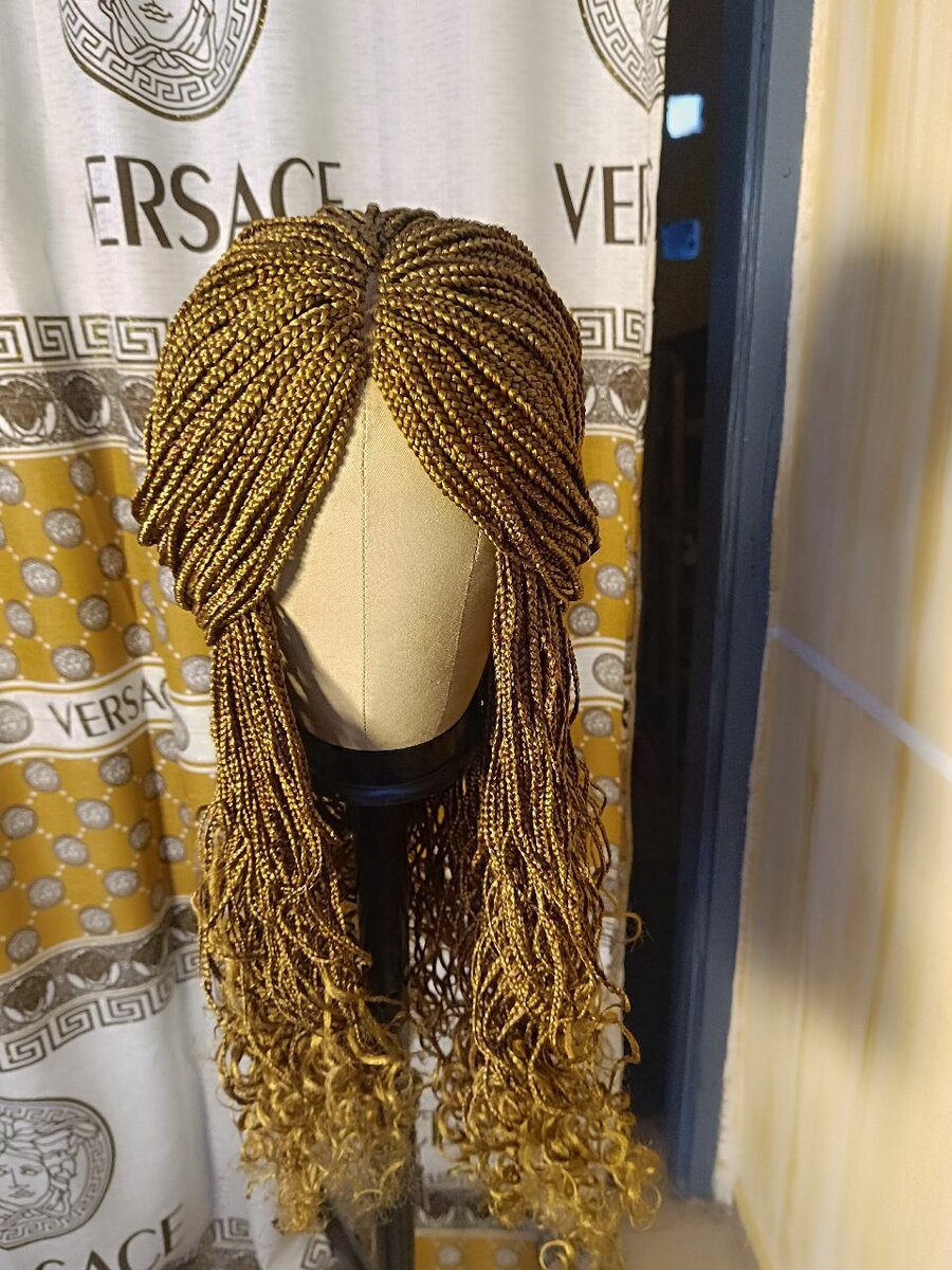 Braided Wig with Curls