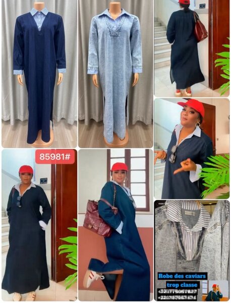 Robe décontractée denim femme