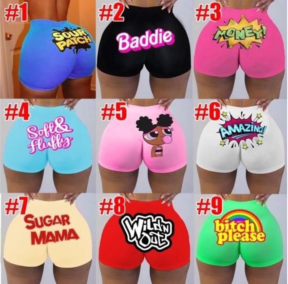 4 Pieces Of Ladies Biker Underwear Set- Multicolour