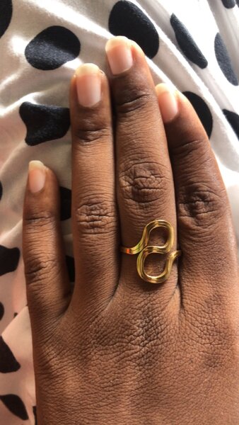 Bague élégante en acier inoxyd