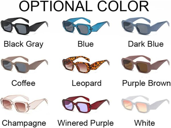 Lunettes de soleil rectangulaires chic