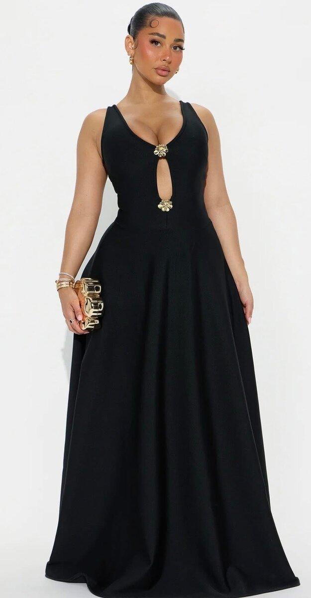 Robe noire élégante soirée