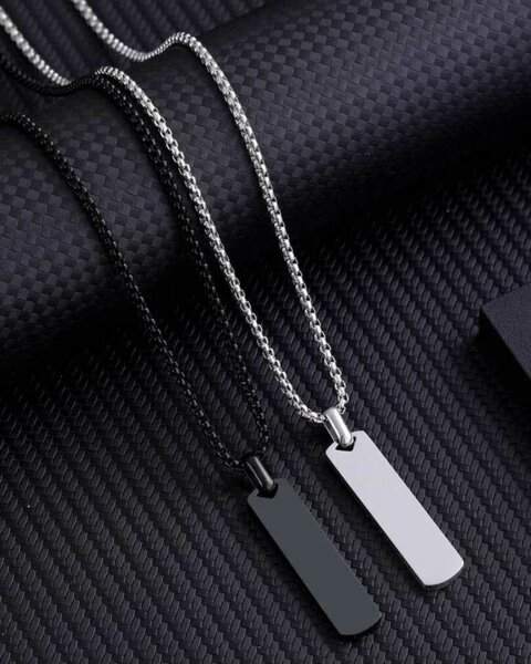 Colliers Plaque Minimalistes Homme