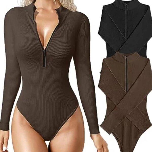 Combinaison SHEIN Body Zip Manches Longues