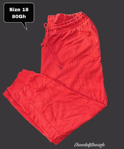 red sweatpants