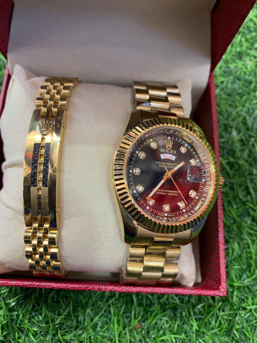 Men watch with bracelet available at seen