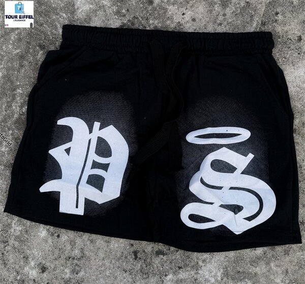 Shorts en coton à lettres stylisées