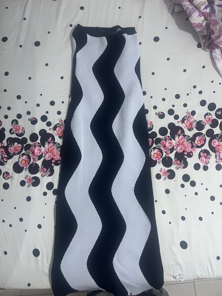 Wave Pattern Maxi Dress