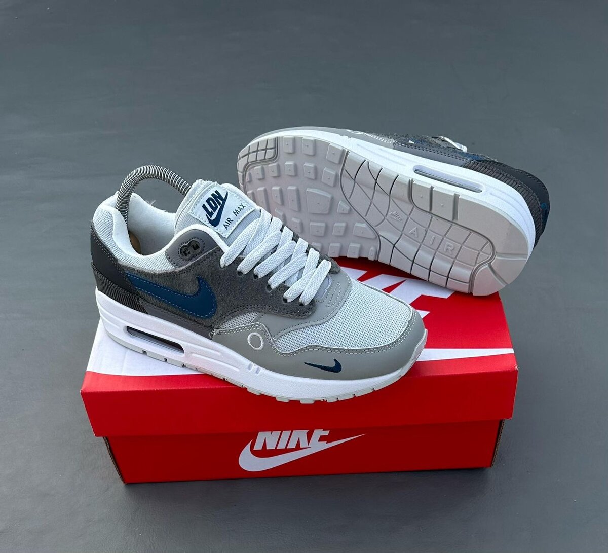 Nike Air Max 1 Gris Bleu