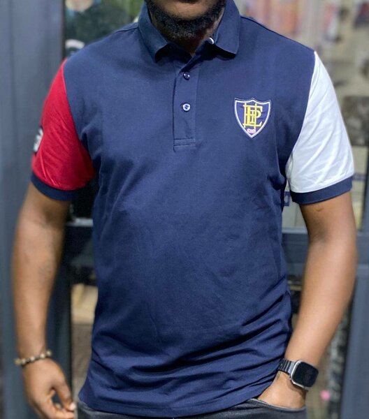 Polo bicolore homme