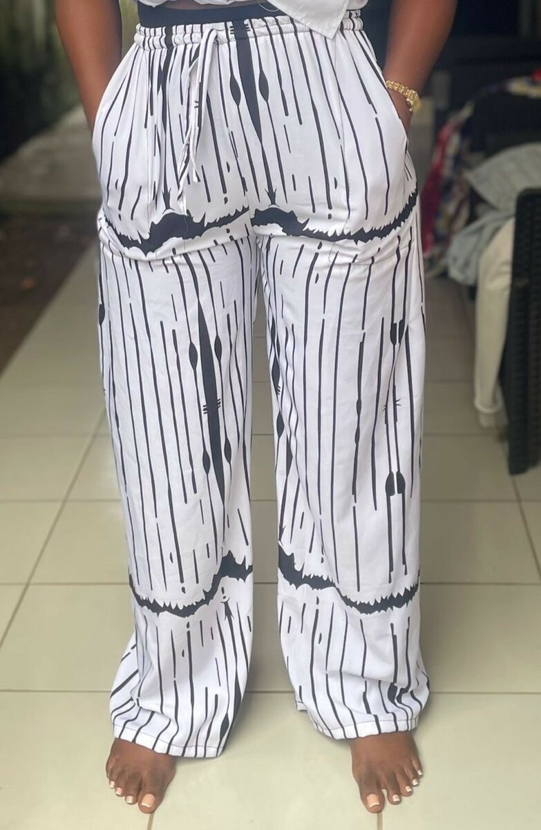 Pantalons larges imprimés boho