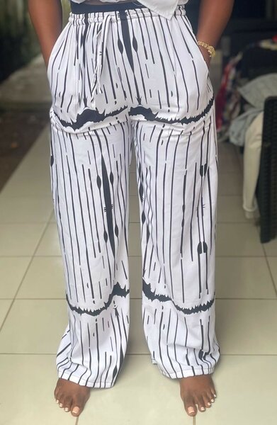 Pantalons larges imprimés boho