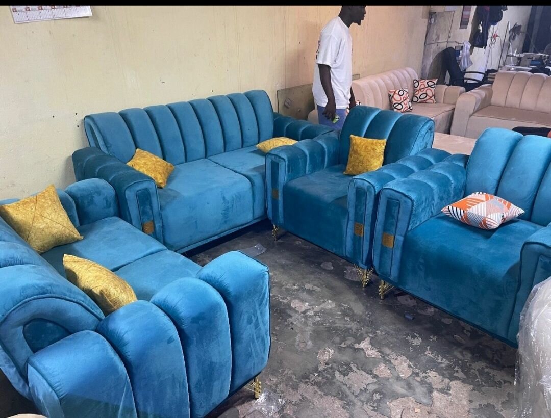 Canapé d'angle en velours