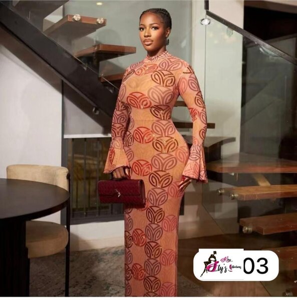 Robe longue chic imprimée