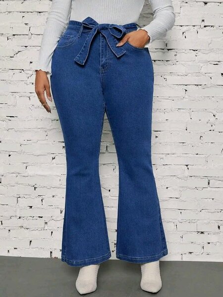 Jean évasé taille haute