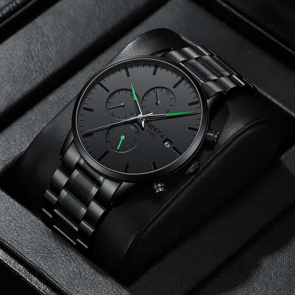 Montre homme noire élégante
