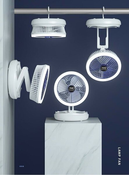 PORTABLE FOLDING FAN & LED LIGHT