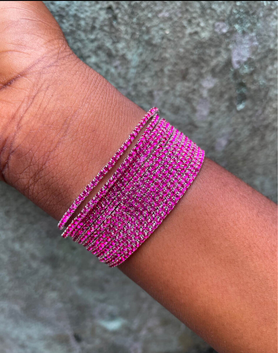 Bracelet multi-rangs en cristal