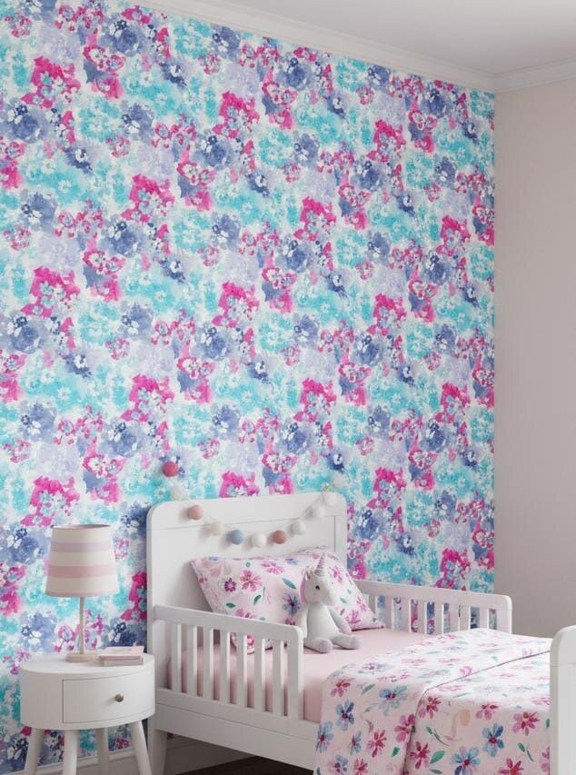 Papier Peint Floral Coloré
