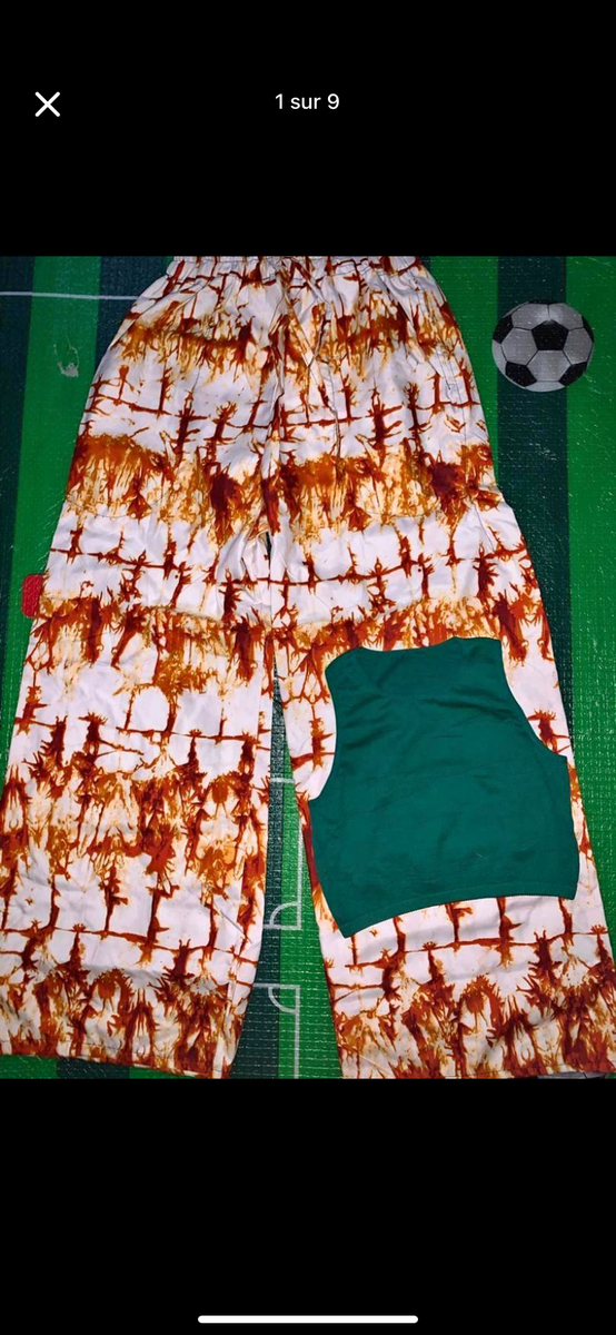 Pantalon large ethnique coloré