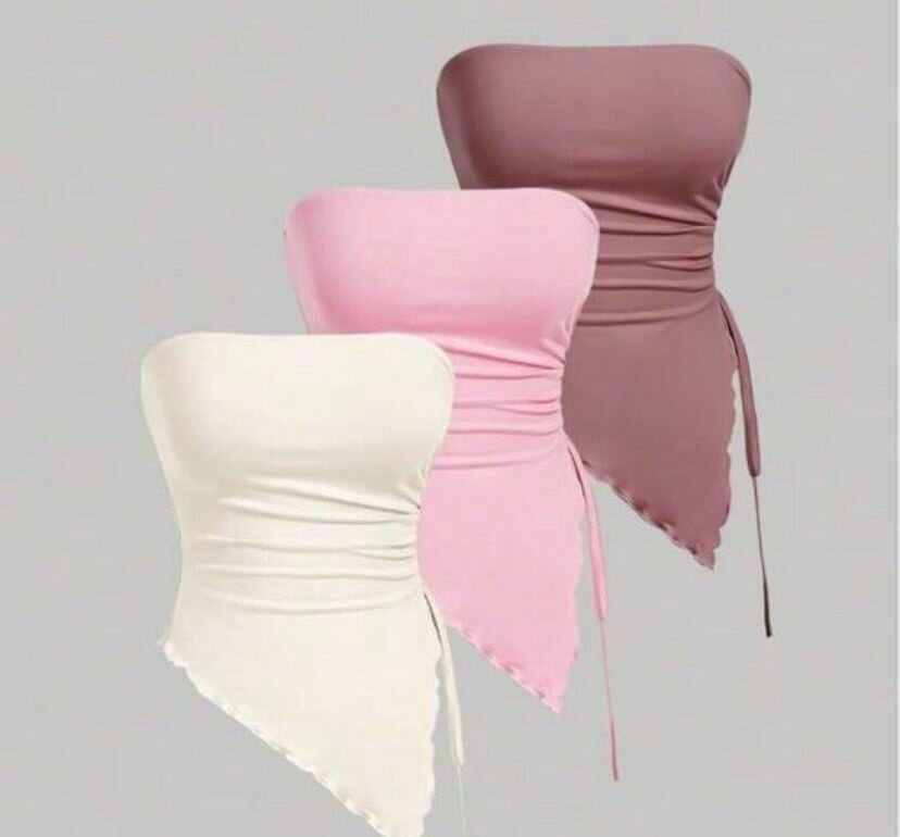 Top bustier asymétrique