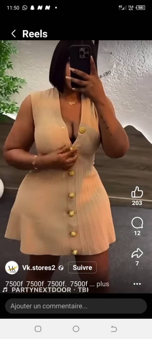 Robe Boutonnée Élégante Femme