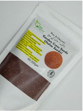 Organic Halim Seeds , Haloon , Aliv / حالم Garden Cress Seeds 200gm – Immunity Booster, Helps In Weight Loss, Regulates Menstrual Cycle, Boosts Iron