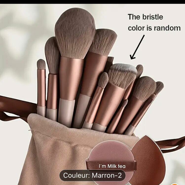 Pinceaux Maquillage Marron