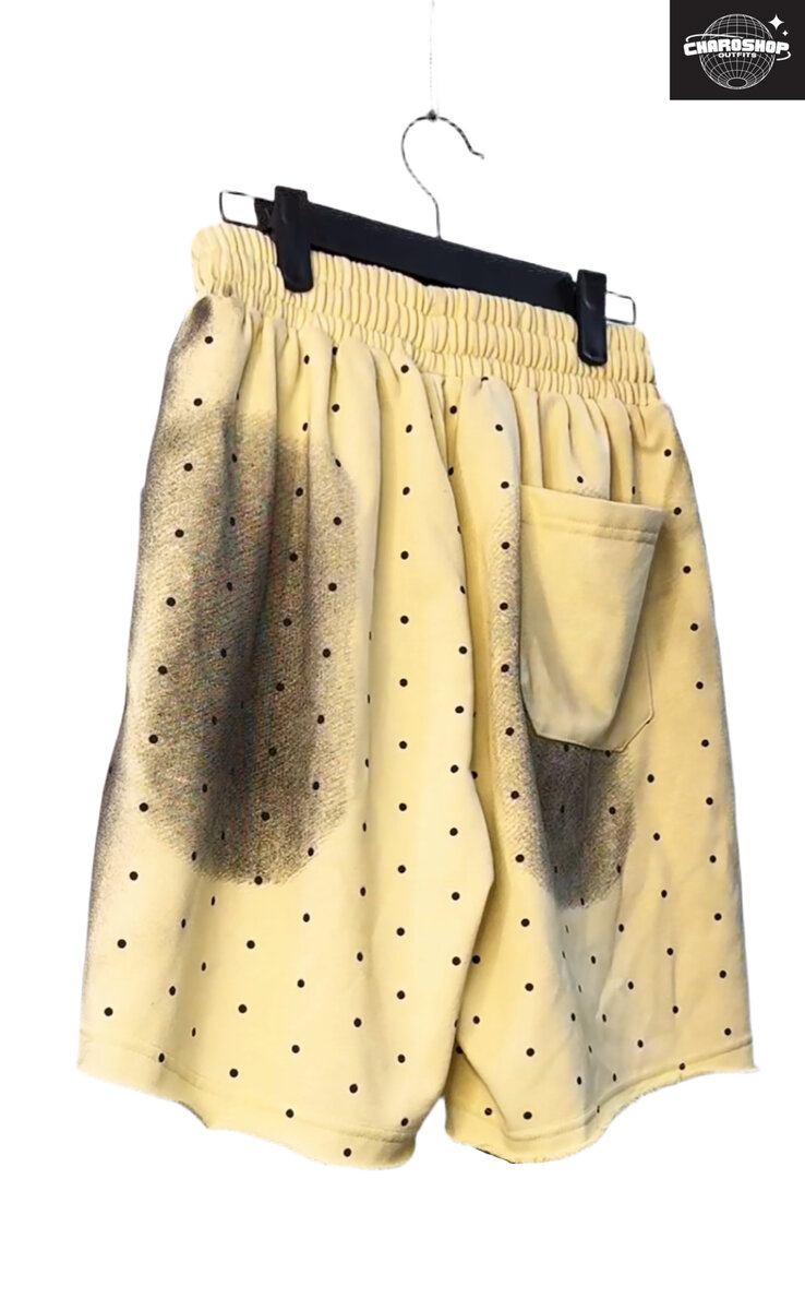 Shorts jaunes imprimés graphiques