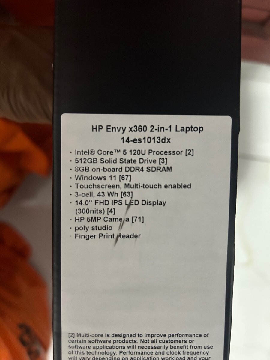 HP Envy X360 2 in 1 laptop 14
