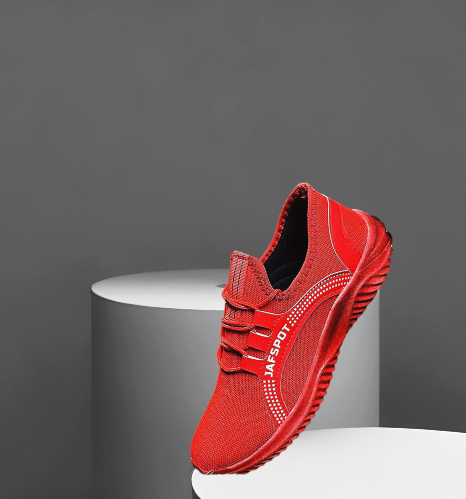 Man casual breathable fashion sneaker Red