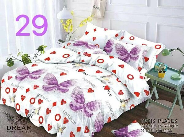 Parure de lit papillon violet