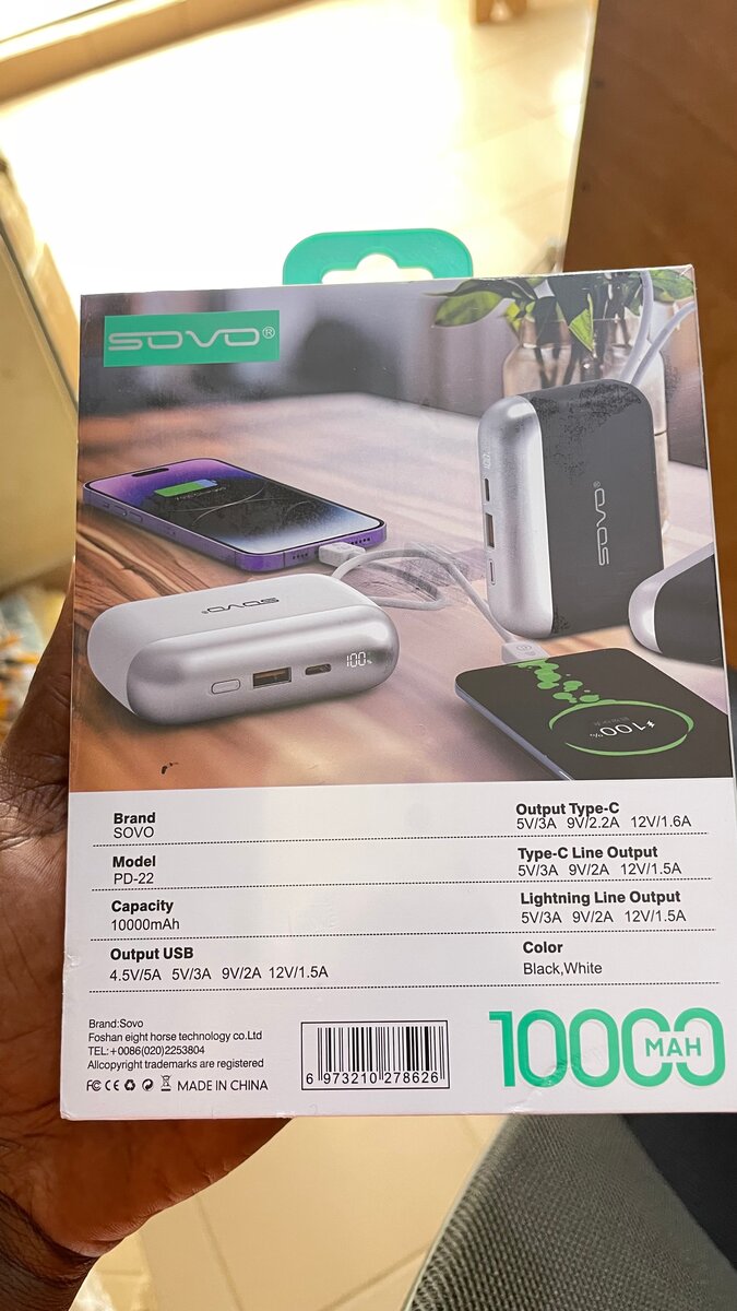 Power Bank 10000mAh PD 22.5W