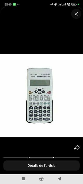 Calculatrice scientifique SHARP EL-531VH (occasion)