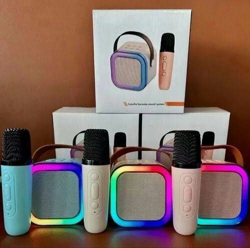 Karaoke Mic and Speaker with LED light