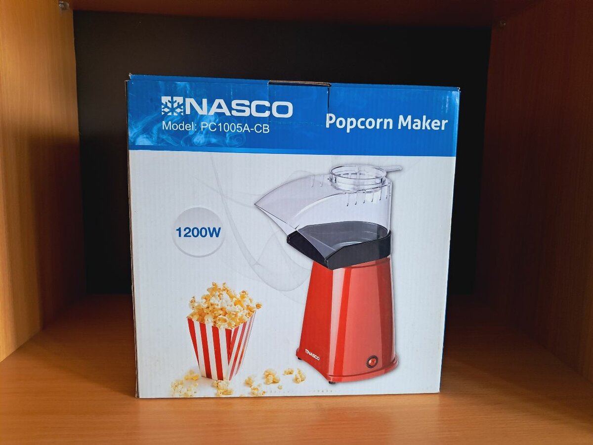 Efficient Nasco portable popcorn maker idle for home use