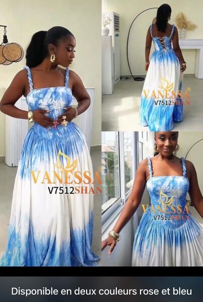 Robe Maxi Évasée Tie-Dye