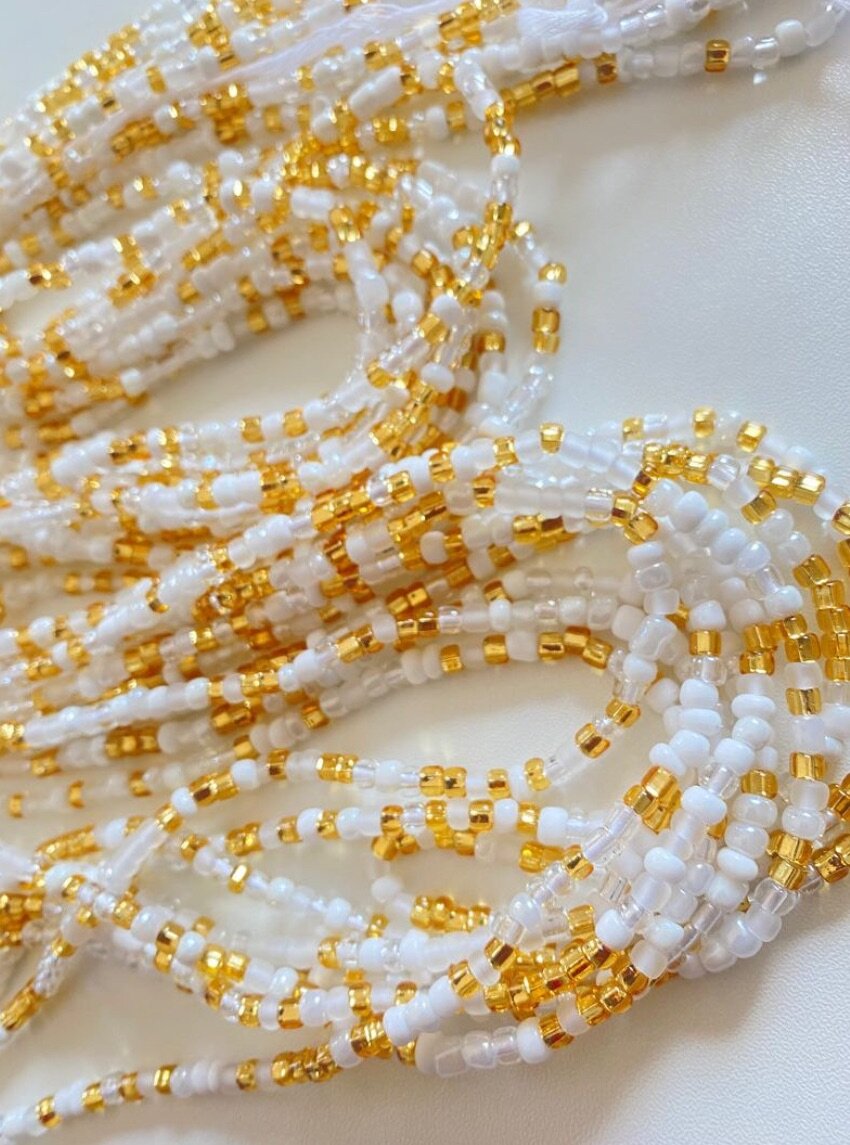 Tiny strands waist beads