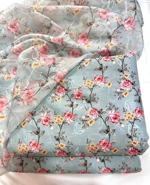 Printed lawn suit