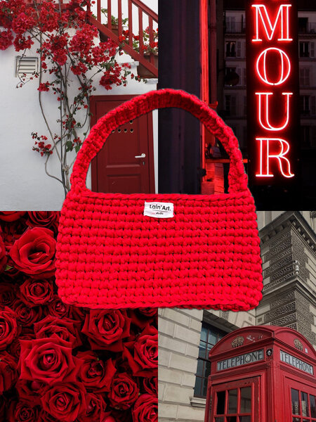 Sac en crochet coloré