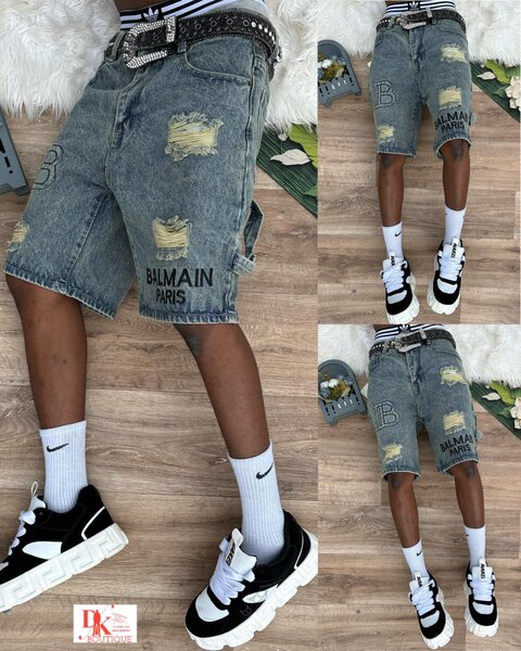 Short en jean Balmain