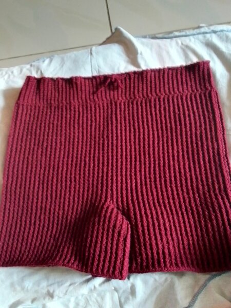Culotte tricoté rouge femme