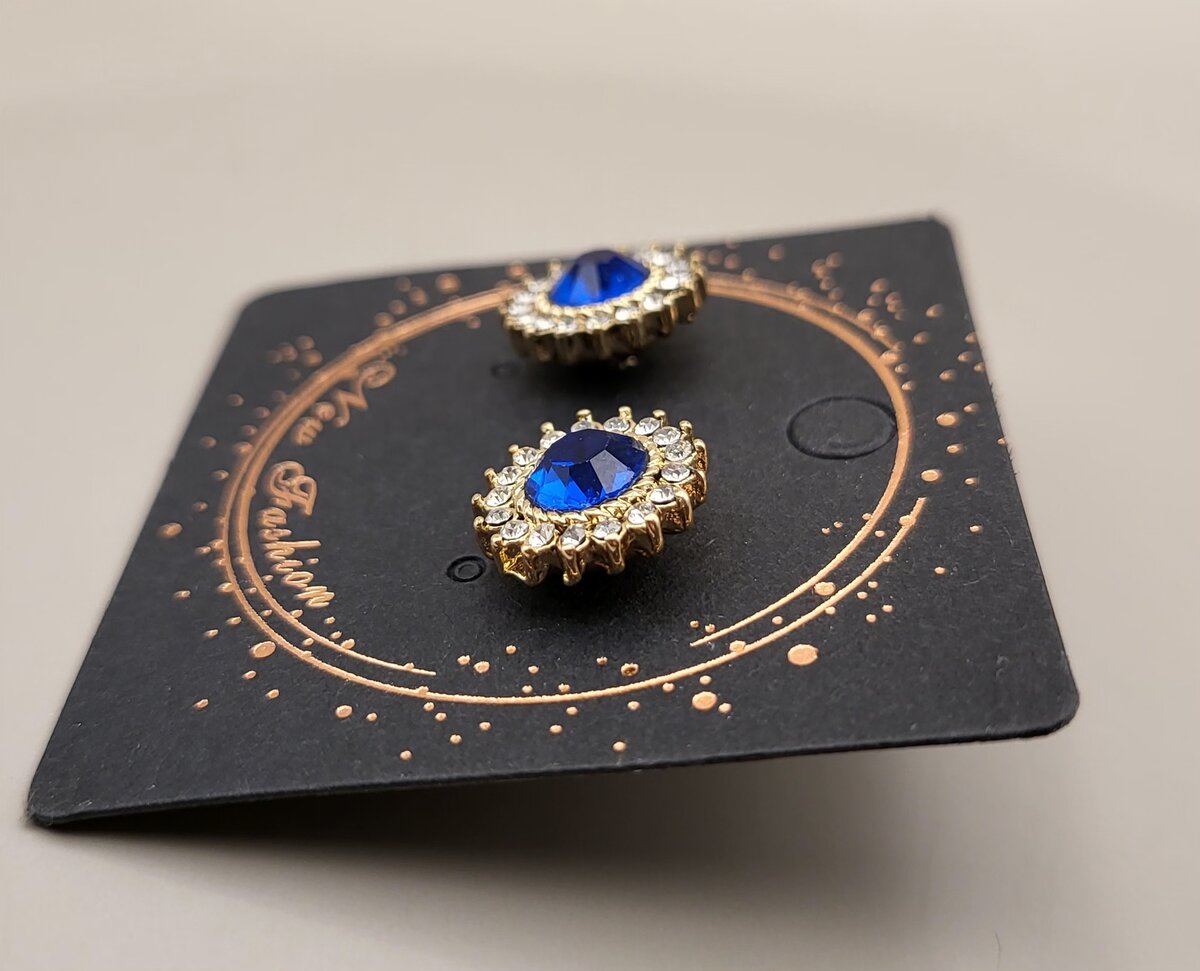 Golden Blue stone stud