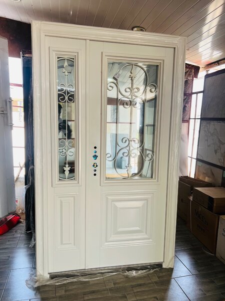 Heavy duty security Door with glass