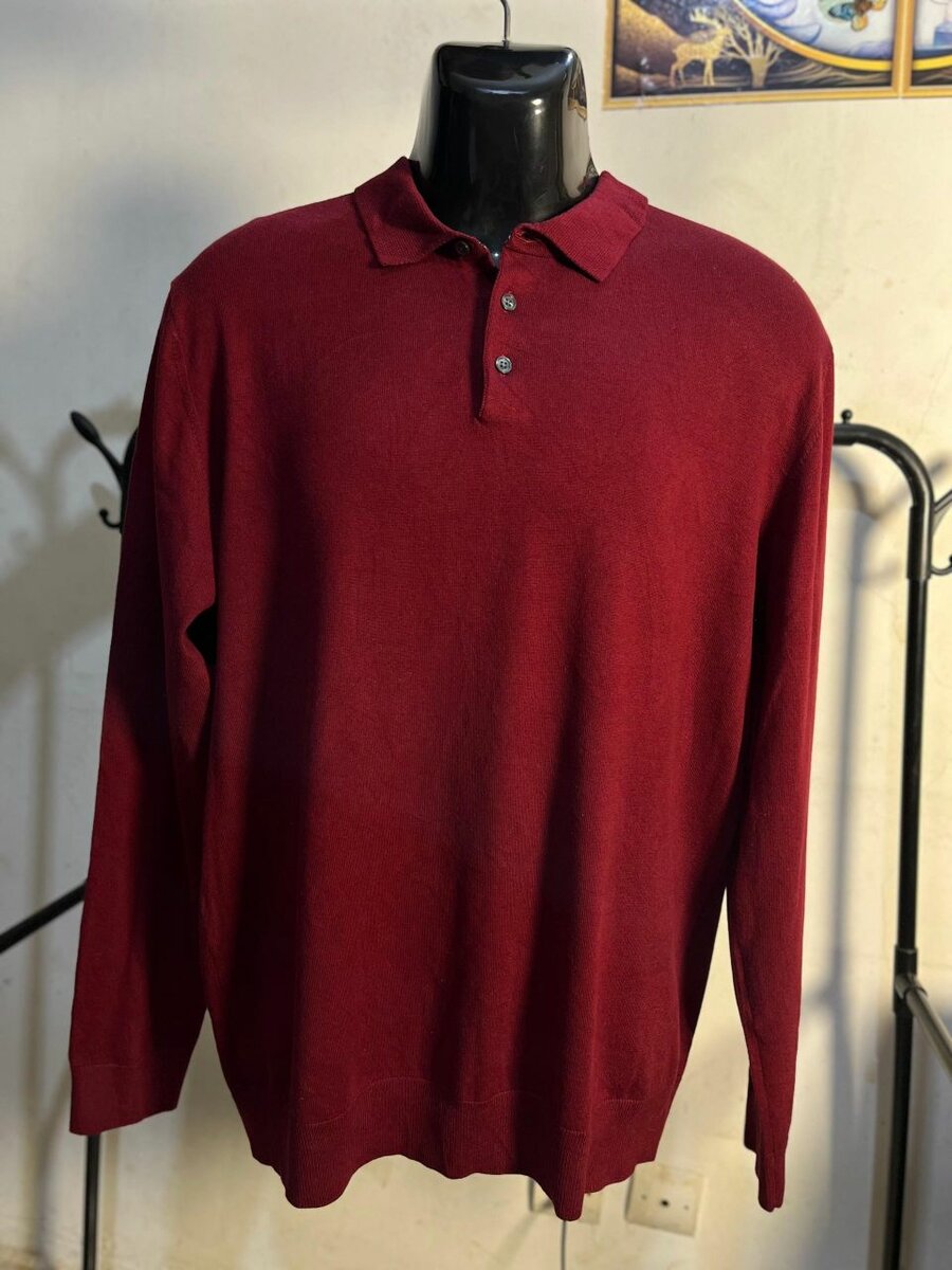 Men's Maroon Polo Sweater