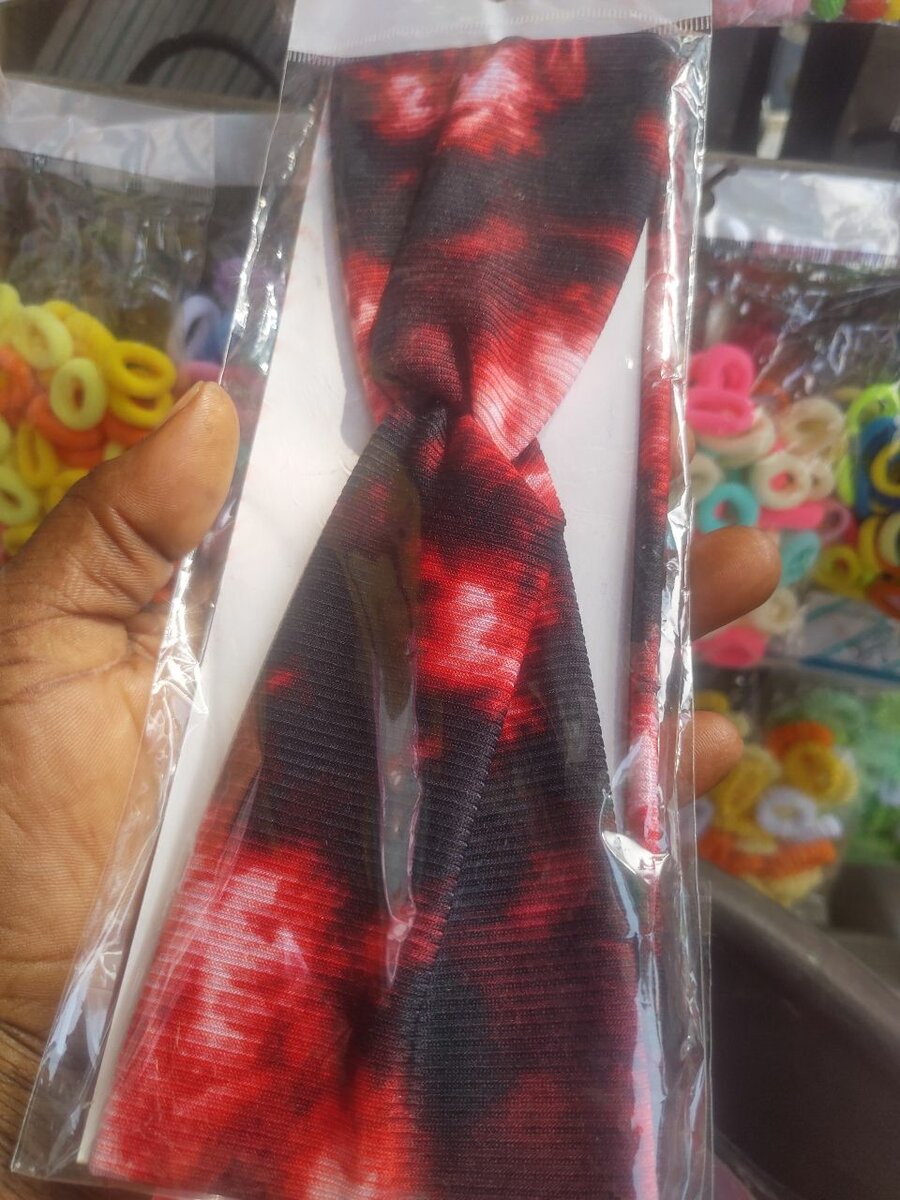 Bandeau rouge tie-dye