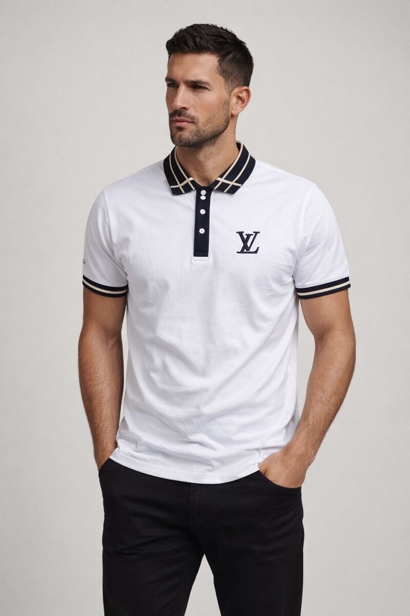 Polo homme luxe Boss et Louis Vuitton