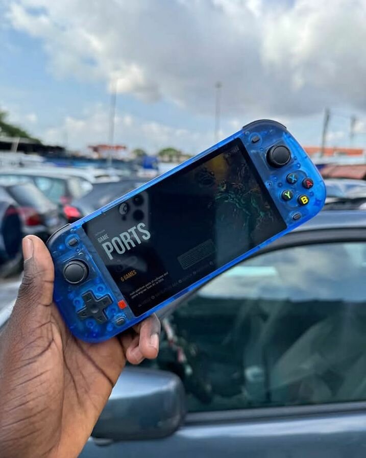 Console de jeu portable bleue