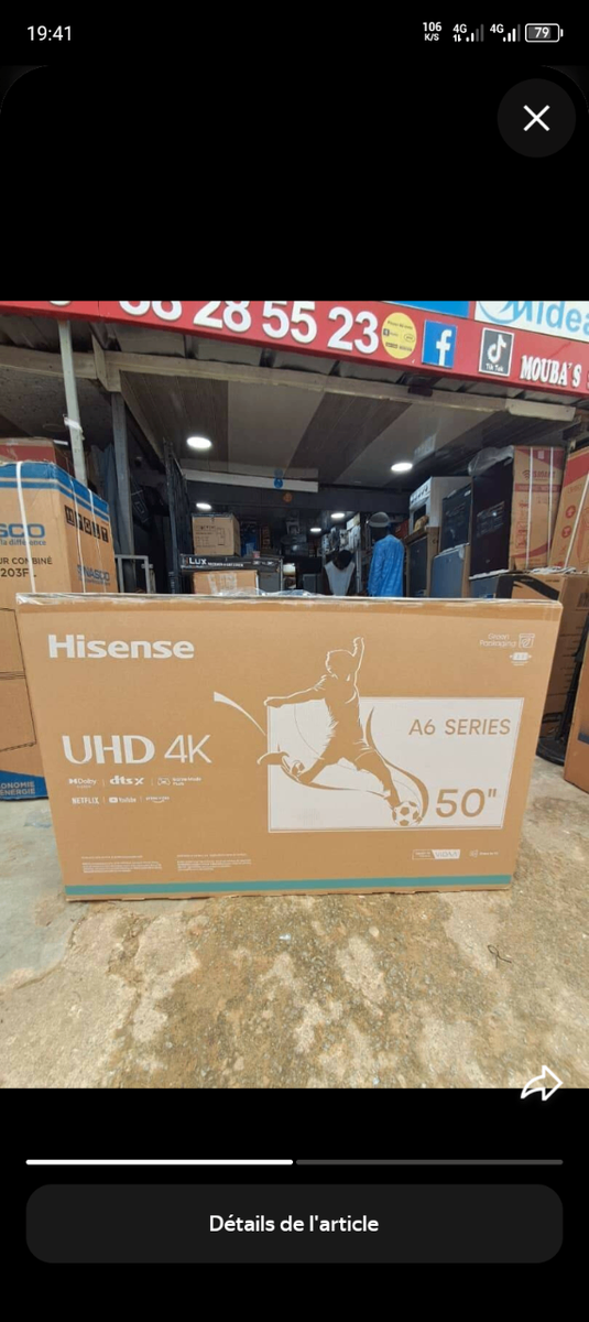 Téléviseur Hisense 4K 50" UHD