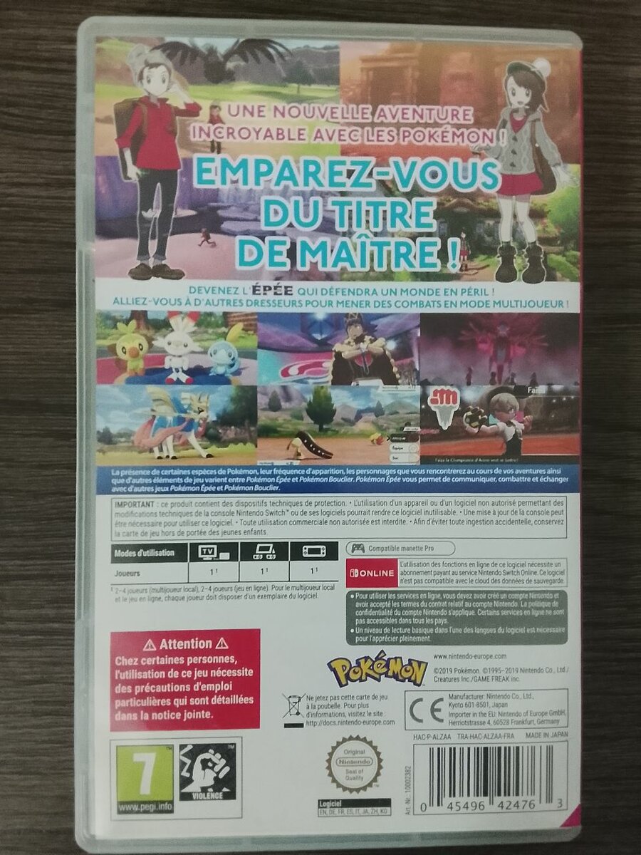 Pokémon Épée Nintendo Switch